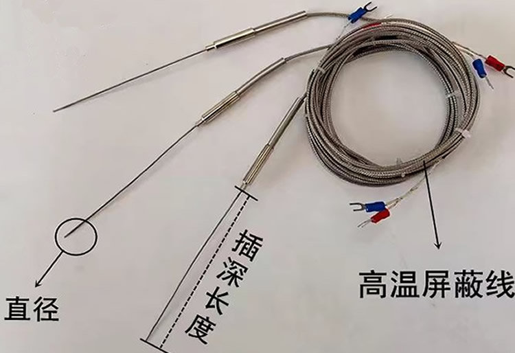 熱電偶在膠質層測定儀中的位置